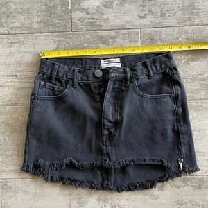 One teaspoon Junkyard black denim skirt